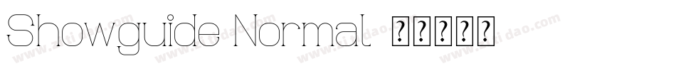 Showguide Normal字体转换